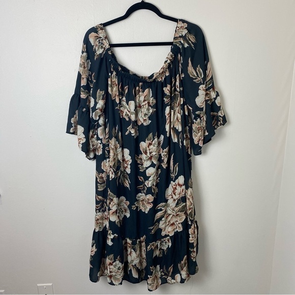 Moa Moa Floral Ruffle Hem Dress - Picture 2 of 10